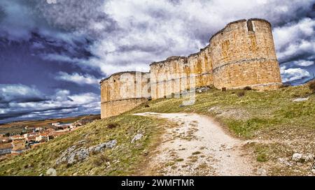 Burg von Berlanga de Duero, 12-15. Jahrhundert, Berlanga de Duero, Soria, Castilla y León, Spanien, Europa Stockfoto