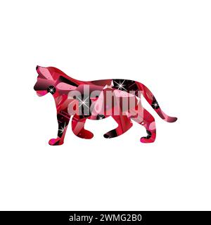 Kunstillustrationsgestaltungskonzept des Tigers Stock Vektor
