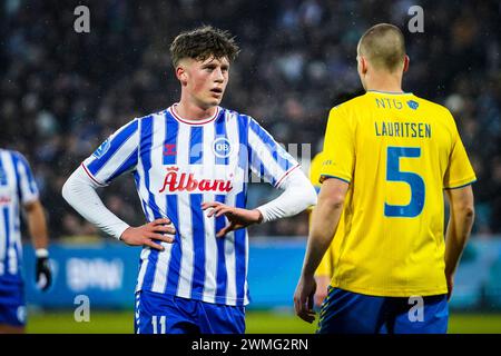 Odense, Dänemark. Februar 2024. Markus Jensen (11) von ob wurde während des 3F Superliga-Spiels zwischen Odense BK und Broendby IF im Nature Energy Park in Odense gesehen. (Foto: Gonzales Photo/Alamy Live News Stockfoto