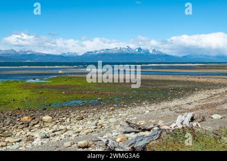Panoramablick auf die Berge von Ushuaia, Feuerland, Argentinien Stockfoto