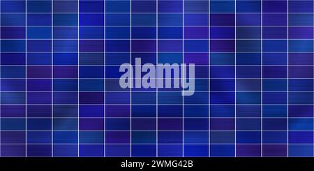 Die Textur polykristalliner Solarpaneele im nahtlosen Muster. Ein Überblick über das Thema erneuerbare Energien. Umweltschutz und Ökologie. Illust Stock Vektor
