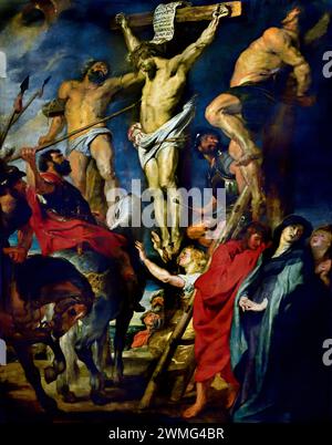 Christ on the Cross 1620 von Anthony Antoon Anton van Dyck 1599-1641 im Studio von Peter Paul Rubens. (1577-1640). Flämischer Künstler und Diplomat, Flämisch, Königliches Barockmuseum der Schönen Künste, Antwerpen, Belgien, Belgien. Stockfoto