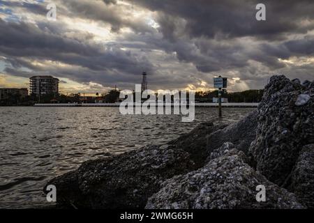 Blick auf das Kakaodorf Stockfoto