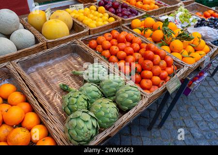 Obst und Gemüse auf dem Markt in der Stadt Stockfoto