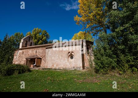 Ermita de Santa Coloma, Albendiego, Provinz Guadalajara, Spanien Stockfoto