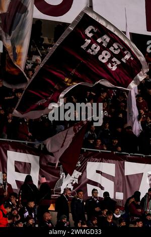 Torino, Italien. Februar 2024. Foto Fabio Ferrari/LaPresse 22 Febbraio 2024 - Torino, Italia - Sport, calcio -ESCLUSIVA TORINO FC- Torino FC vs Latium - Campionato italiano di calcio Serie A TIM 2023/2024 - Stadio Olimpico Grande Torino.Nella Foto: Tifosi 22. Februar 2024 Turin, Italien - Sport, calcio - EXKLUSIVER TORINO FC - Torino FC vs Latium - italienische Fußballmeisterschaft der Serie A 2023/2024 - Olimpico Grande Torino Stadium. im Bild: Supporter Credit: LaPresse/Alamy Live News Stockfoto