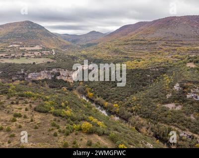 Hoces del Alto Ebro und Rudrón, Plan of Natural spaces of Castilla y León, Las Merindades, Burgos, Spanien Stockfoto