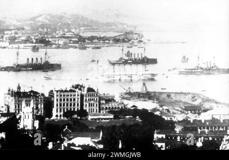 Das Marinebasis der HMS Tamar in Hongkong wurde 1905 gebaut. Stockfoto