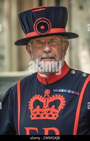 Yeoman von der Garde, Beefeater, London, Großbritannien Stockfoto