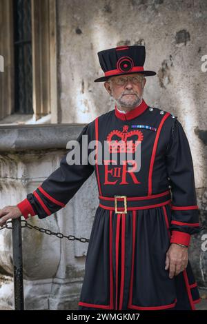 Yeoman von der Garde, Beefeater, London, Großbritannien Stockfoto