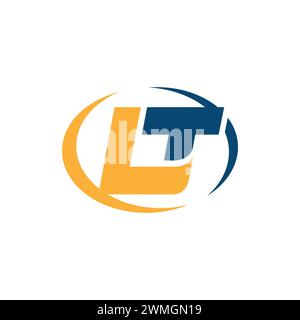 Initial LT Letter Logo Designvorlage abstraktes Vektorbild. LT-Logo. Ursprüngliches LT Letter-Logo. Stock Vektor