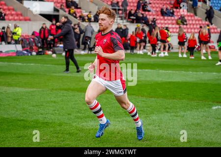 Salford Red Devils vs Castleford Tigers Betfred Super League Runde 2, Salford Community Stadium, 25. Februar 2024. Quelle: James Giblin/Alamy Live News Stockfoto