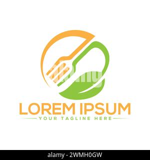 Design Des Food-Logos. Kreatives und modernes Design für Restaurants und Restaurants. Stock Vektor