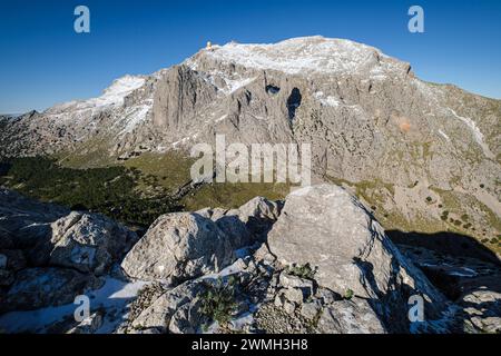 Sierra de Na Rius, 1416 Meter, Puig Major von Son Torrella, Mallorca, Balearen, Spanien Stockfoto