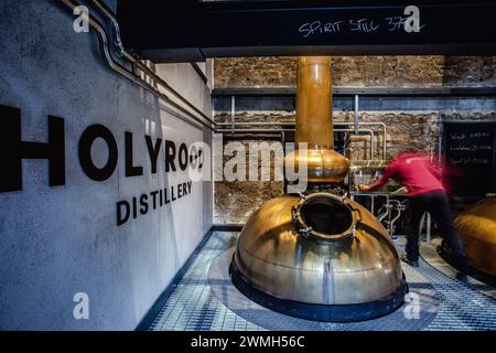 Holyrood Distillery moderner Whiskyhersteller im Herzen von Edinburgh. Stockfoto