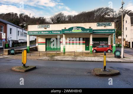 Ehemalige Riviera Car Sales Garage & Showroom 66-68 Sandgate High Street ist jetzt geschlossen Stockfoto