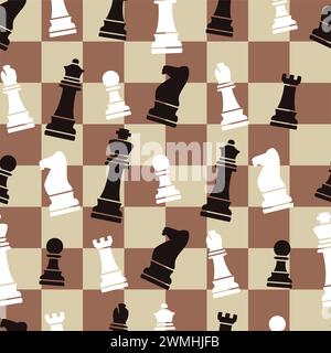 Vektor nahtloses Schachhintergrundmuster Stock Vektor