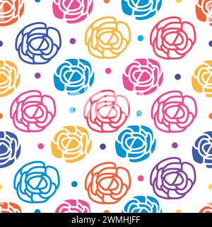 nahtlose Muster mit rosa Rosen Stock Vektor