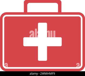 Farbiges Symbol für Verbandskasten Vektor Stock Vektor