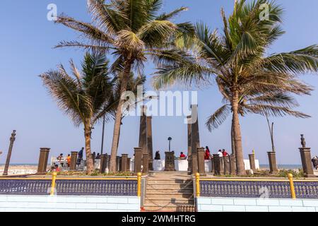 Das war Memorial am Pondicherry Sea Front India Stockfoto