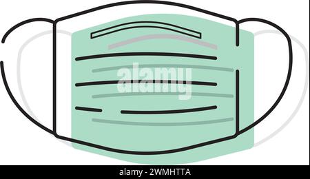 Farbige Gesichtsmaske Medizin Symbol Vektor Stock Vektor