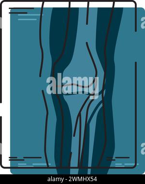 Farbiges Röntgenbild Medizin Symbol Vektor Stock Vektor