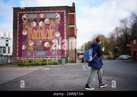 Rochdale, Großbritannien. Februar 2024. Das Bild zeigt ein Wandbild in Rochdale vor der Nachwahl in Rochdale, Großbritannien. Quelle: Jon Super/Alamy Live News. Stockfoto