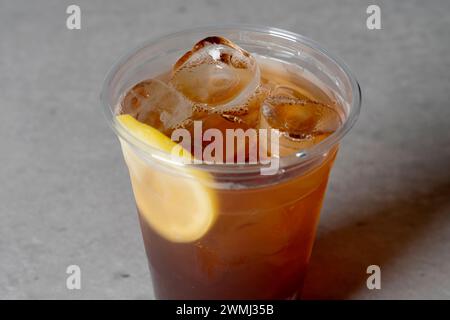 Café, Pfirsich, Eistee, Blau, Zitrone, Ade, Haselnuss, Kaffee, Latte, Stockfoto