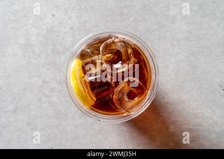 Café, Pfirsich, Eistee, Blau, Zitrone, Ade, Haselnuss, Kaffee, Latte, Stockfoto