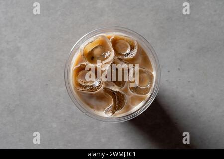 Café, Pfirsich, Eistee, Blau, Zitrone, Ade, Haselnuss, Kaffee, Latte, Stockfoto