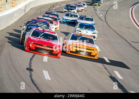 Hampton, GA, USA. Februar 2024. Jesse Love rennt um die Position des RAPTOR King of Tough 250 in Hampton, GA, USA. (Credit Image: © Logan T Arce Action Sports/ASP) NUR REDAKTIONELLE VERWENDUNG! Nicht für kommerzielle ZWECKE! Stockfoto