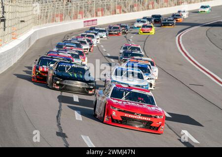 Hampton, GA, USA. Februar 2024. Jesse Love rennt um die Position des RAPTOR King of Tough 250 in Hampton, GA, USA. (Credit Image: © Logan T Arce Action Sports/ASP) NUR REDAKTIONELLE VERWENDUNG! Nicht für kommerzielle ZWECKE! Stockfoto