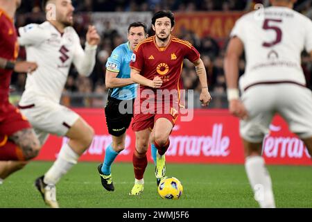 Rom, Italien. Februar 2024. Sardar Azmoun von AS Roma während des Fußballspiels der Serie A zwischen AS Roma und Turin FC im Olimpico-Stadion in Rom (Italien), 26. Februar 2024. Quelle: Insidefoto di andrea staccioli/Alamy Live News Stockfoto