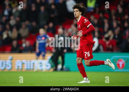 LONDON, UK - 25. Februar 2024: Jayden Danns aus Liverpool beim Finale des EFL Carabao Cup zwischen Chelsea FC und Liverpool FC im Wembley Stadium Stockfoto