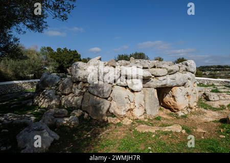 Biniac - L'Argentinien Occidental, Circular plant Grabschiff, Alaior, Menorca, Balearen, Spanien Stockfoto