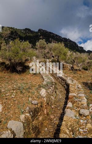 Traditioneller Graben im Orient Valley, Mallorca, Balearen, Spanien Stockfoto