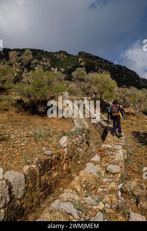 Traditioneller Graben im Orient Valley, Mallorca, Balearen, Spanien Stockfoto