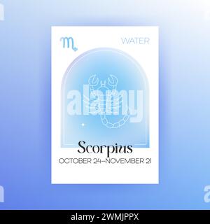 Horoskop Wasser Skorpius Zodiac Stock Vektor