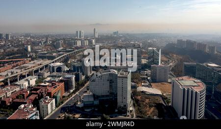 Luftverschmutzung über Mexiko-Stadt, Mexiko Stockfoto