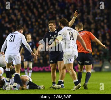 Februar 2024 Scottish Gas Murrayfield Stadium. Edinburgh.Scotland.UK.die Herren Guinness Six Nations spielen Schottland gegen England Alec Hepburn aus Scotlan Stockfoto