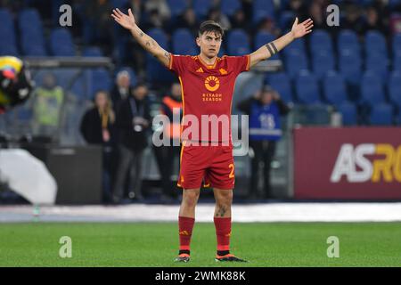 Rom, Latium. Februar 2024. Paulo Dybala von AS Roma während des Spiels der Serie A zwischen Roma und Turin im Olympiastadion, Italien, 26. Februar 2024. Quelle: massimo insabato/Alamy Live News Stockfoto