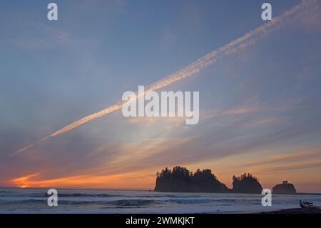 Beach Quileute La Push Reservation Olympic National Park in Olympic Peninsula Washington USA Amerika Stockfoto