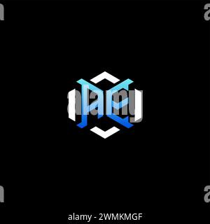 AE erste Ideen für das Gaming-Konzept für E-Sport-Team, Twitch, Streamer und Gamer Stock Vektor