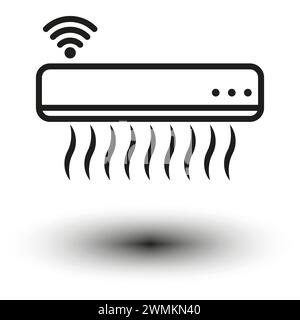 WLAN-Router, Klimaanlage. Kühltechnologiekonzept. Vektorabbildung. EPS 10. Stock Vektor