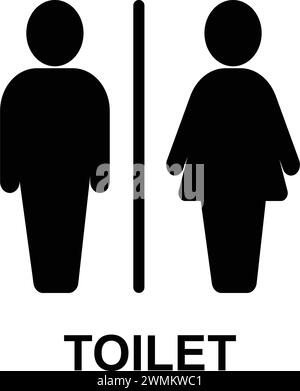 Männliche und weibliche Toilette Icon Vektor Illustration Design Stock Vektor