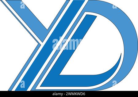 YD Letter Logo Symbol Vektor Illustration Design Stock Vektor