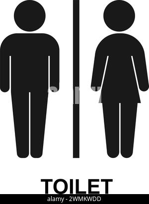 Vektor-Illustration für Herren und Frauen im Toilettendesign Stock Vektor