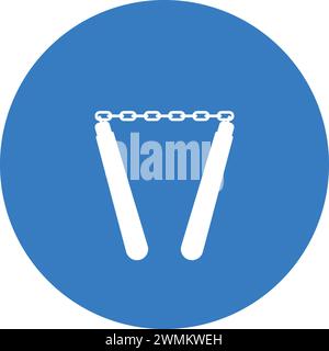 Nunchaku Icon Vektor Illustration Symbol Design Stock Vektor