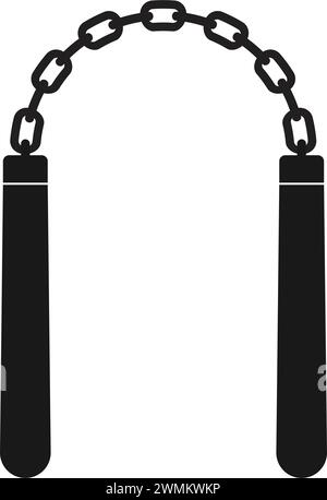 Nunchaku Icon Vektor Illustration Symbol Design Stock Vektor