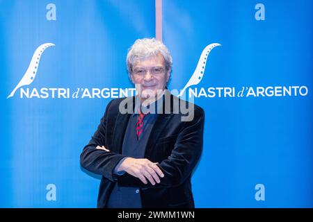 26. Februar 2024, Rom, Italien: Mario Martone nimmt am roten Teppich der Nastri d'Argento Doc Awards 2024 im Cinema Barberini in Rom Teil (Foto: © Matteo Nardone/Pacific Press via ZUMA Press Wire). Nicht für kommerzielle ZWECKE! Stockfoto